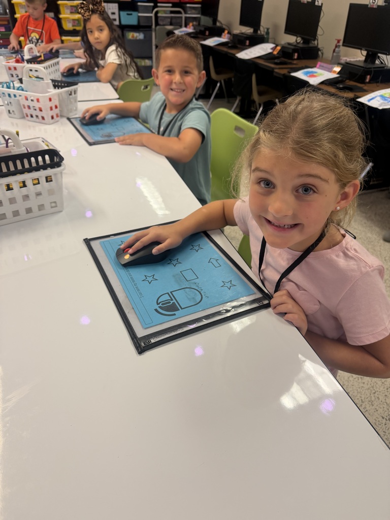 Students working on Mouse Skills