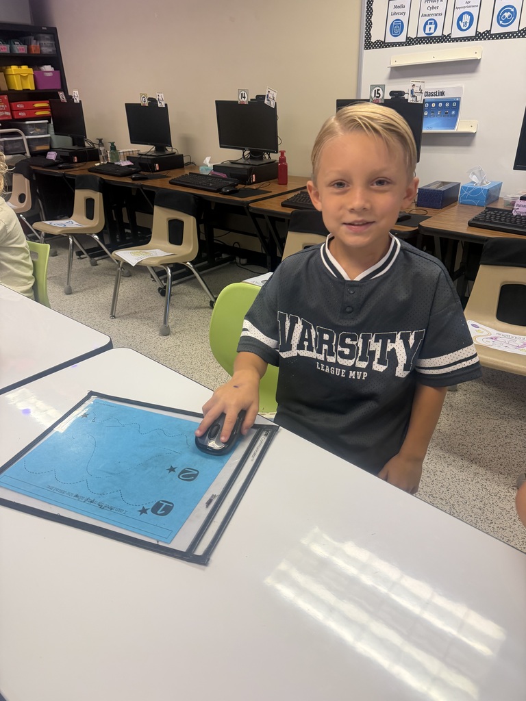 Students working on Mouse Skills