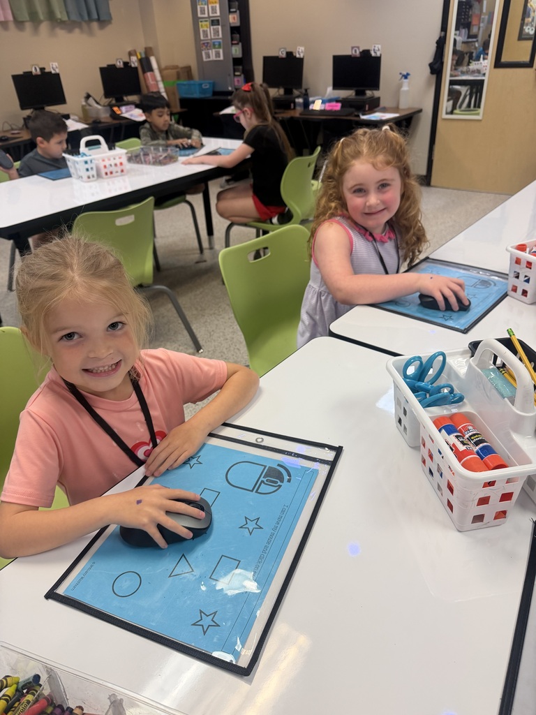 Students working on Mouse Skills