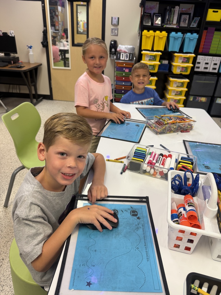 Students working on Mouse Skills