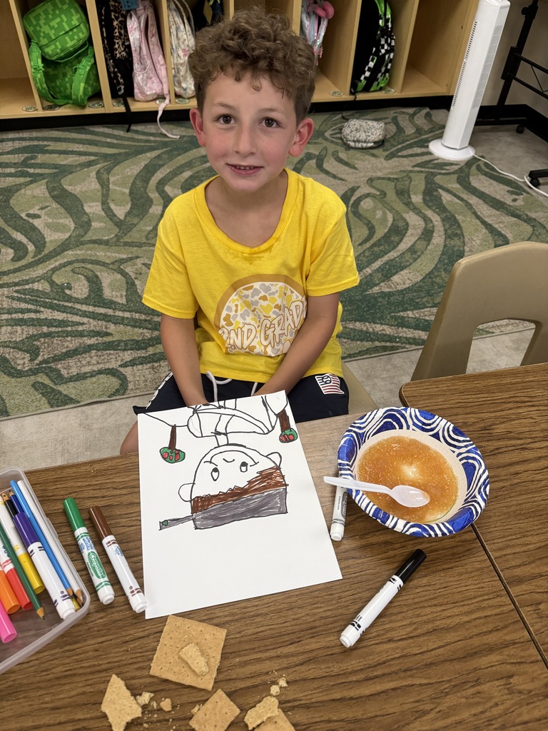 Students with Apple Day Snack