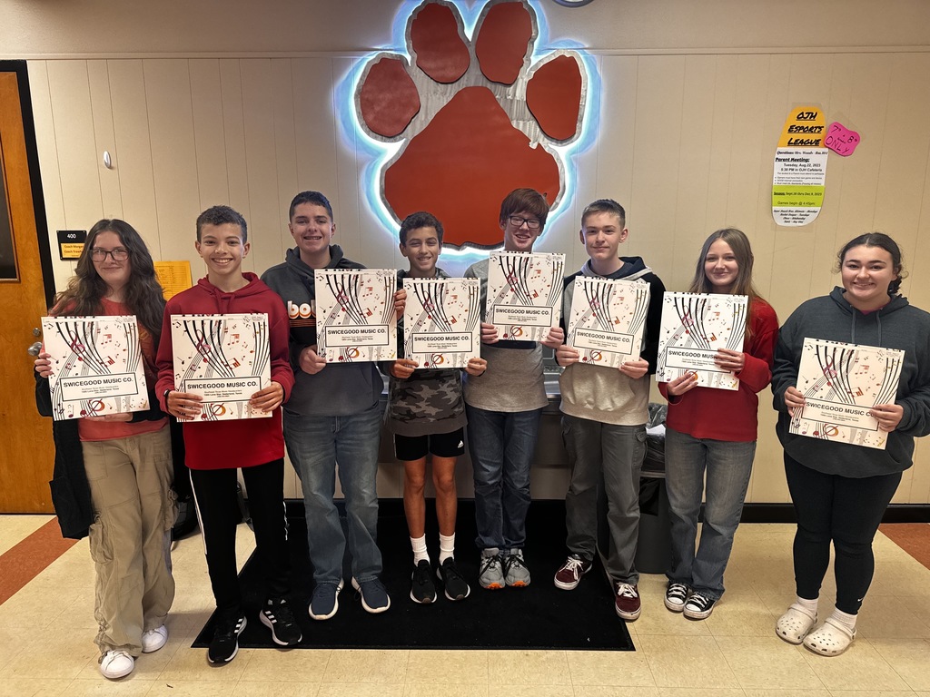 Left to Right: Holli Lanthier, Cullen West, Brady Landry, Noah Gleason, Nathen Claussen, Zane LeDoux, Zayna Cain, Sophia Cormier