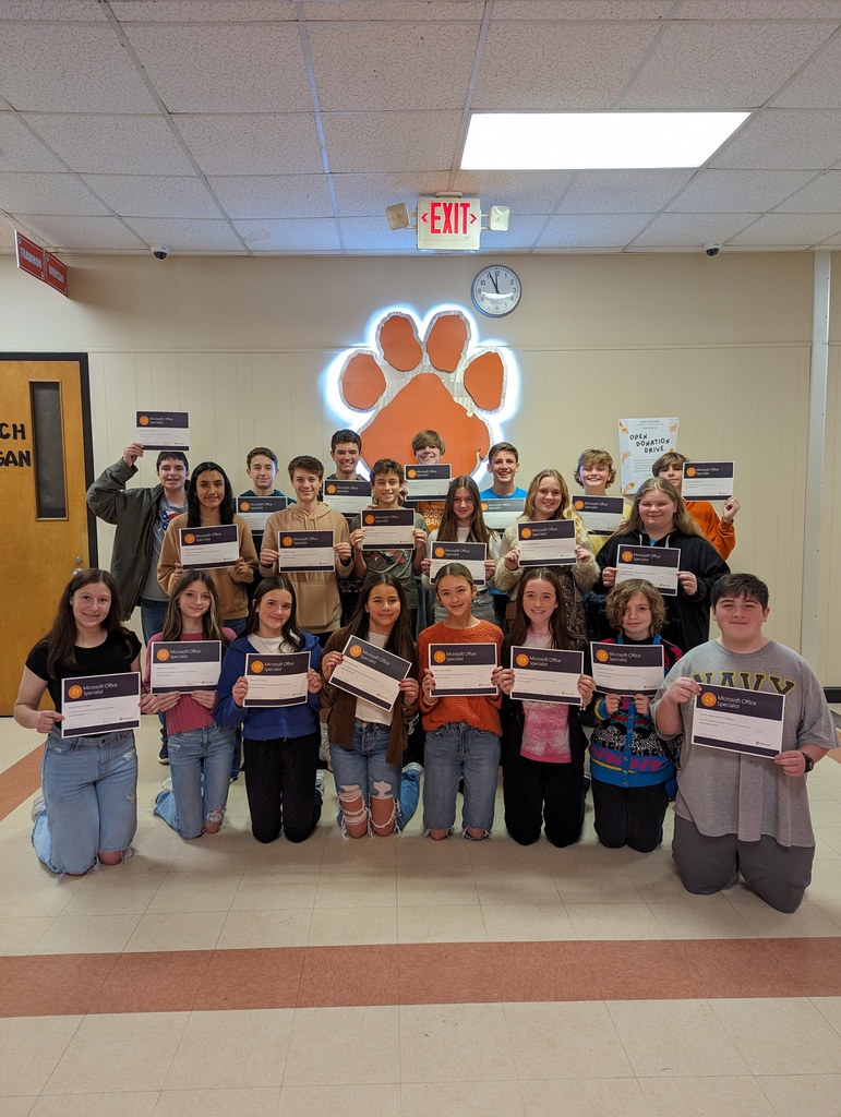 Group picture of OJH students who passed the Word Certification exam.