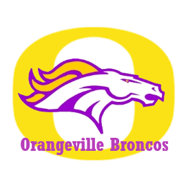 Orangeville Broncos logo with O behind
