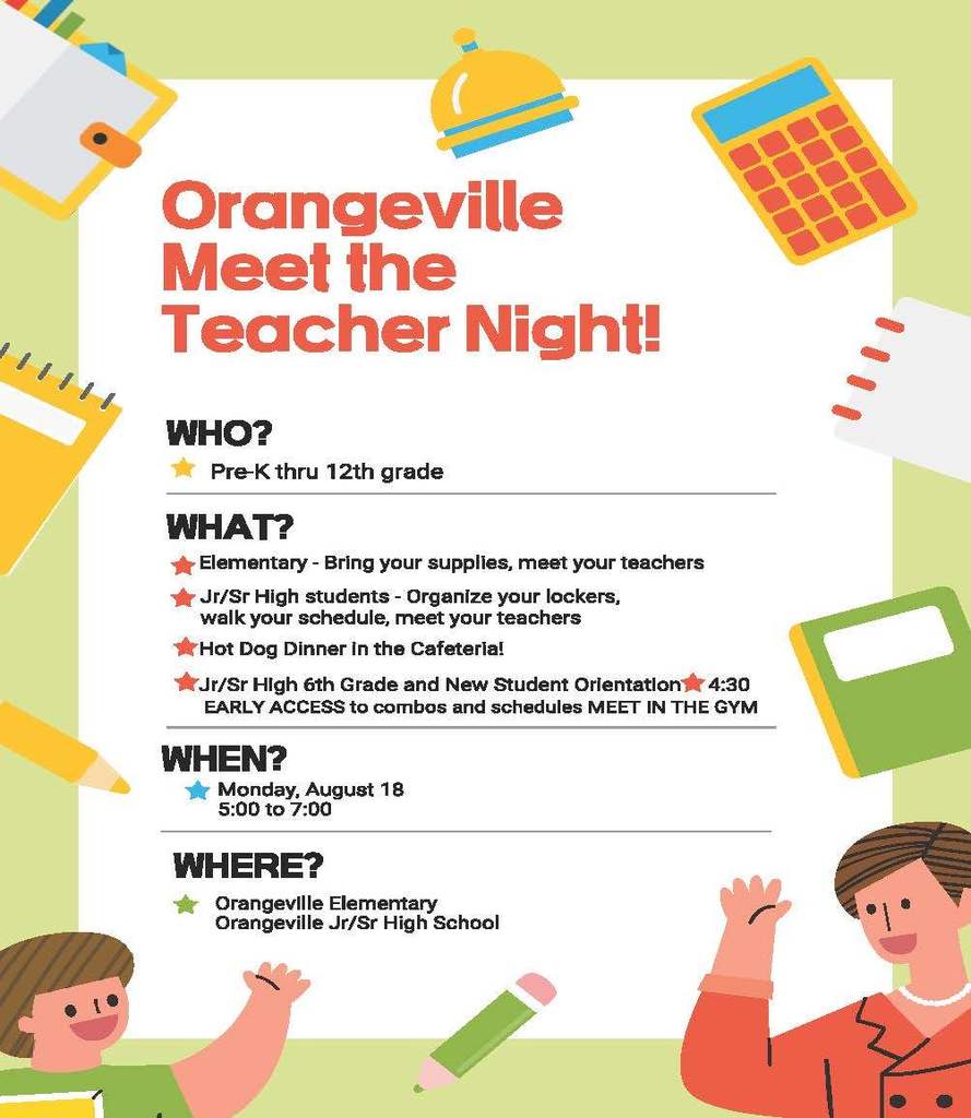 Meet the Teacher flyer