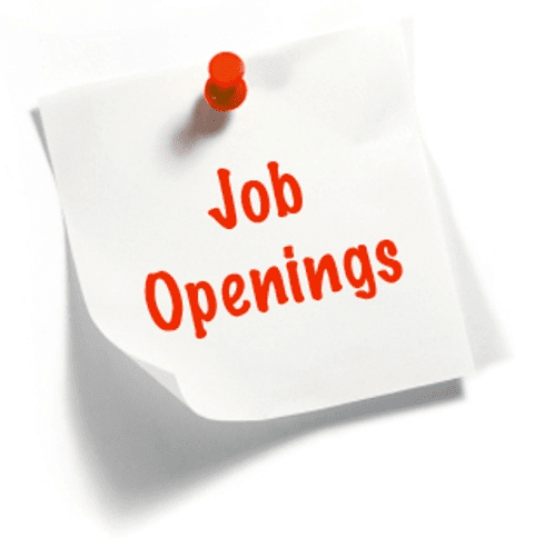 Job openings on a note