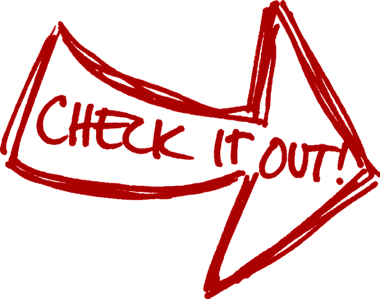 Red Check it Out Arrow