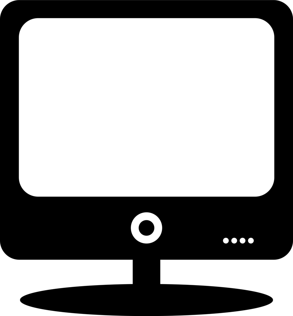 computer screen silhouette