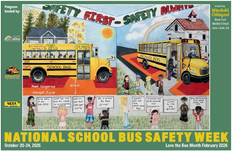 School Bus Safety Week 2025 Poster Winner