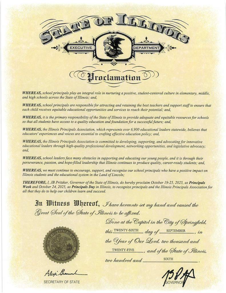 Principal Week Proclamation 2025