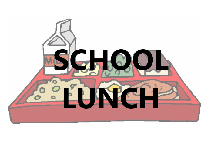 School Lunch with lunch tray clipart
