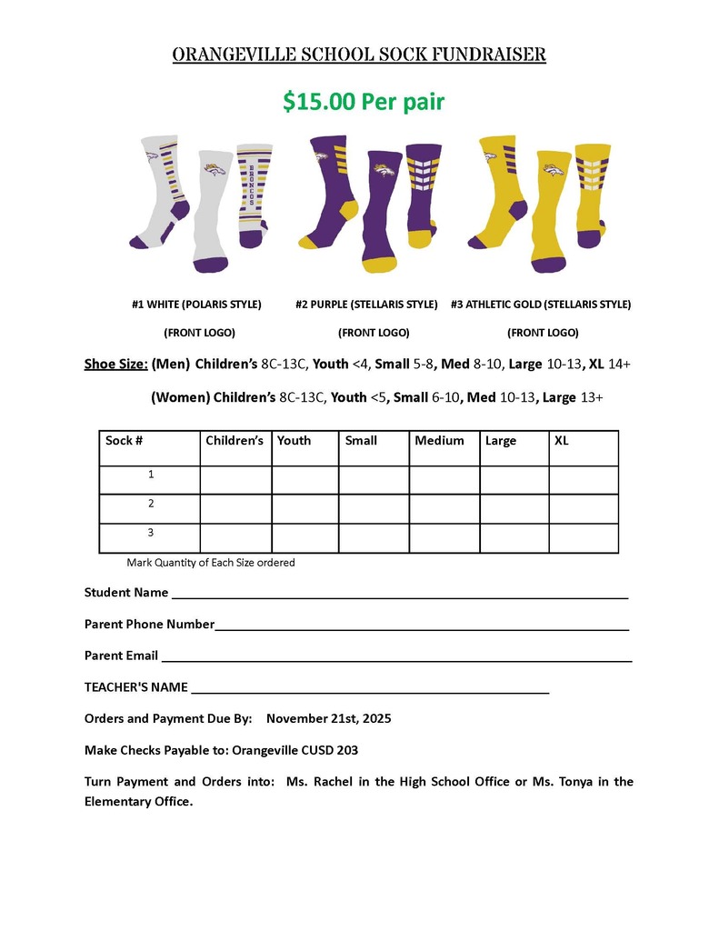 Sock pre-order form graphic
