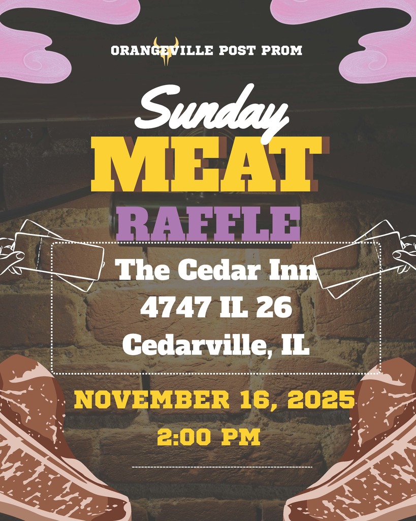Post Prom Meat Raffle Cedar Inn 11-16-25