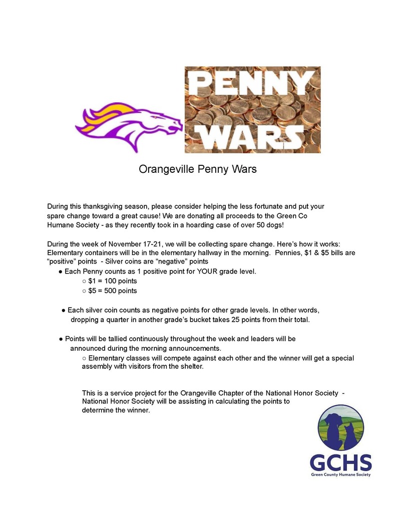 NHS Penny Wars flyer