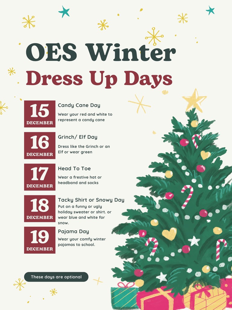 Winter Dress Up Days - Elementary
