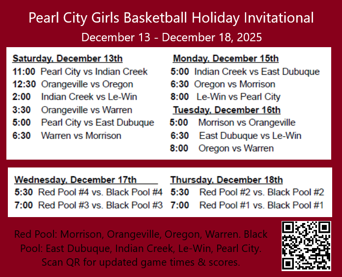 GBB Pearl City Holiday Invitational 12-13 to 12-18-25