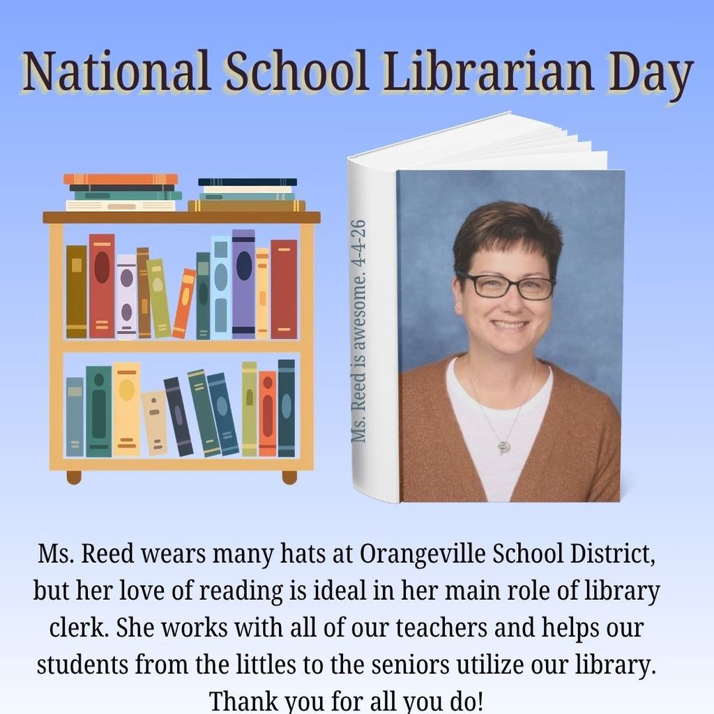 National School Librarian Day 2026 thank you with photo
