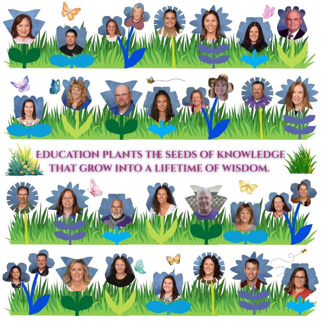 Teacher Appreciation week collage with teacher photos