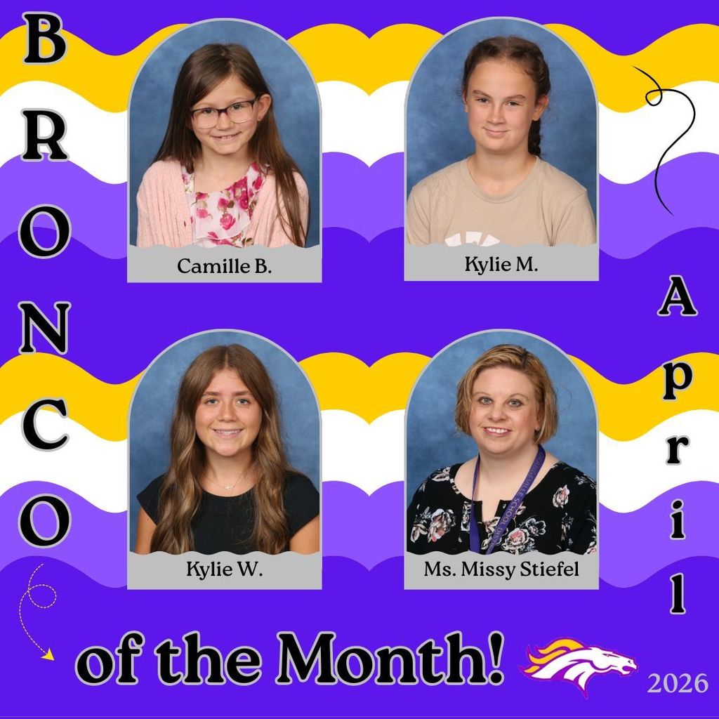 Bronco of the Month collage for April 2026 with pictures