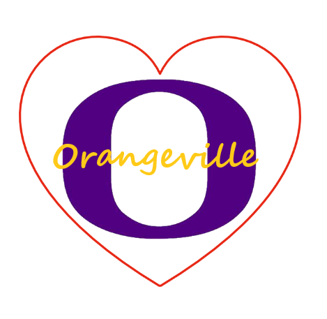 Orangeville O inside a Heart