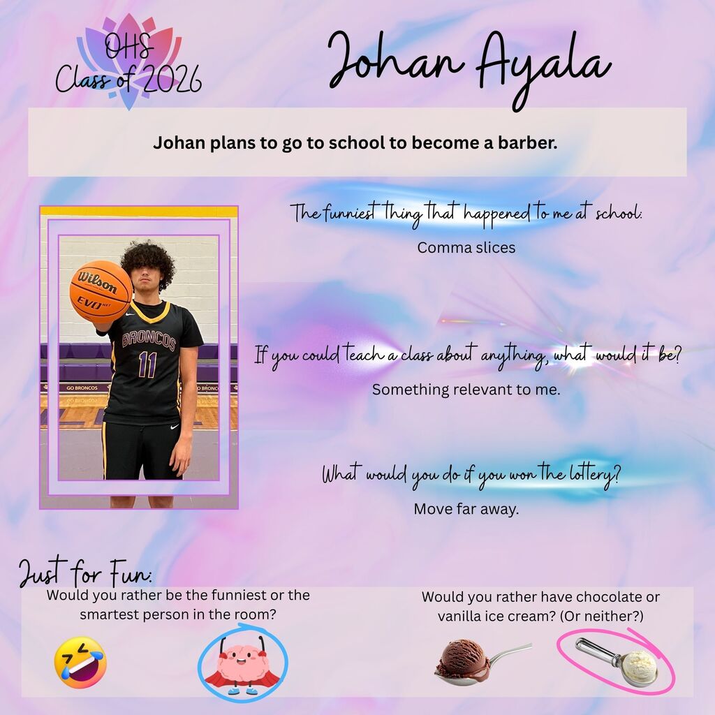 Class of 2026 Johan
