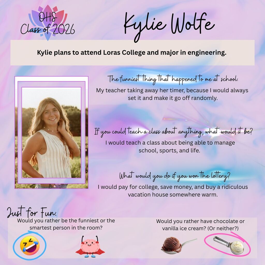 Class of 2026 Kylie collage