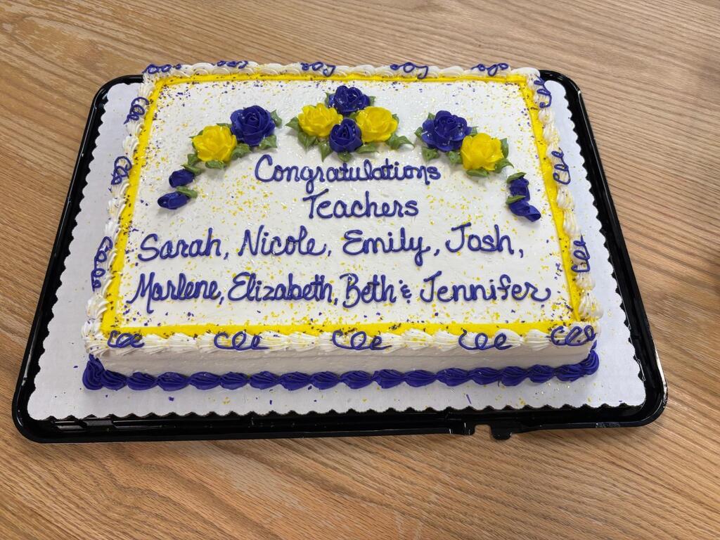 Teacher Excellent Attendance 2026 Cake