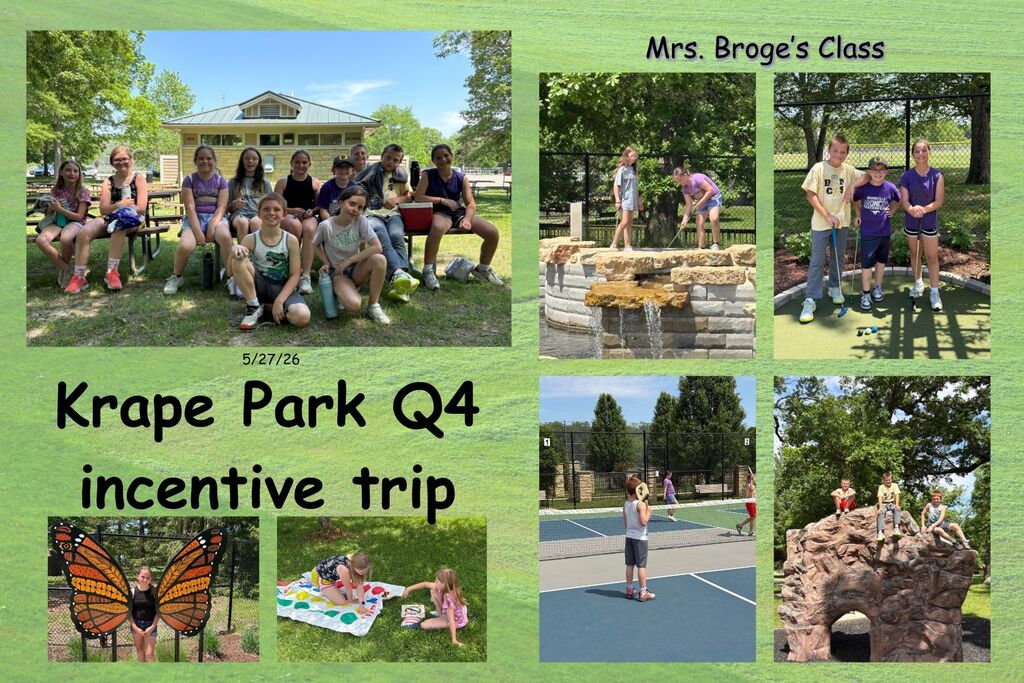 fourth grade students having fun playing on the equipment at Krape Park