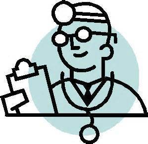 line drawing of doctor