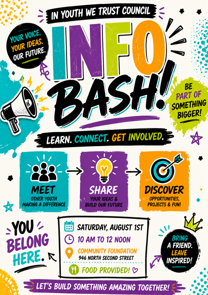 CFNI Info Bash flyer. More information found by going to the following website: https://www.cfnil.org/iywt