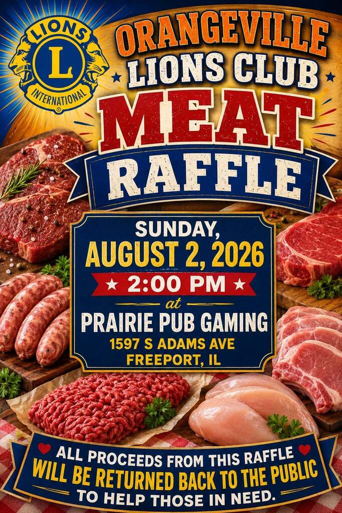 Lions Club Meat Raffle poster
