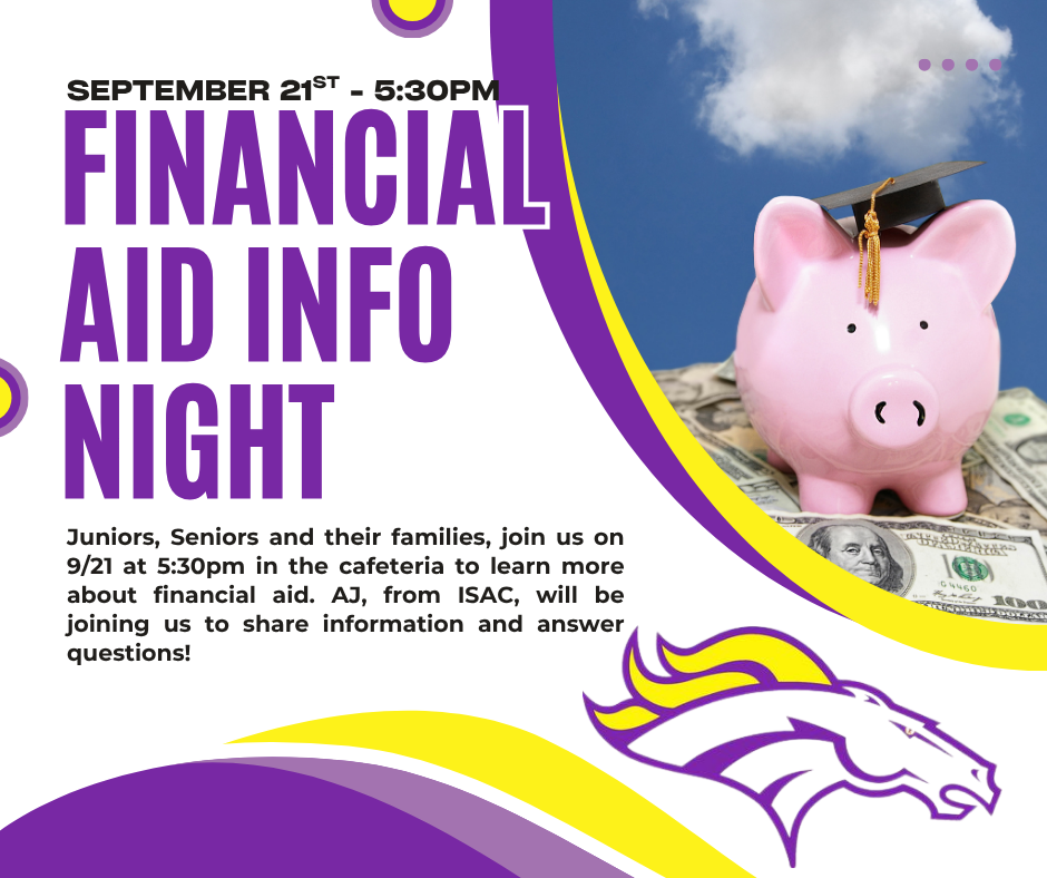Financial Aid info night flyer