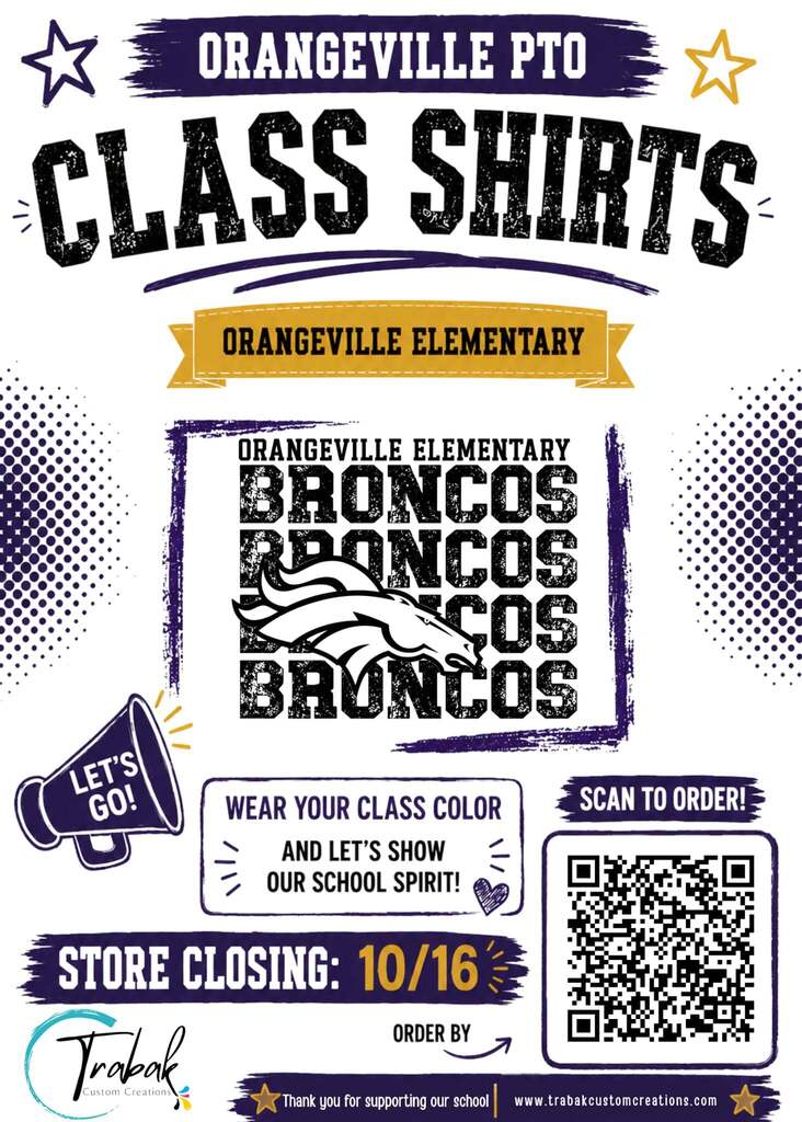 Class Shirt sale PTO flyer