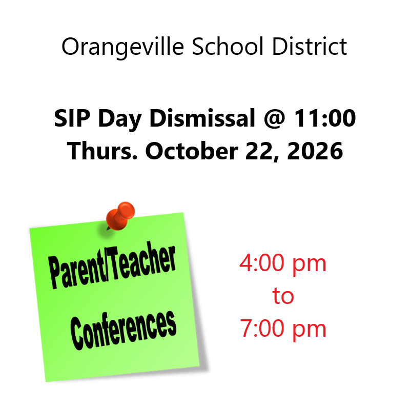 11 am dismissal and PT Conferences 10-22-26
