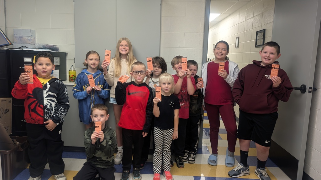 Students with candy bar awards 