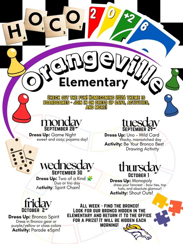 Elementary homecoming schedule