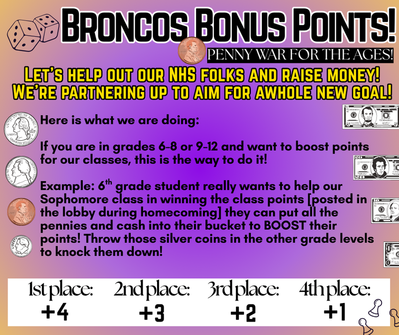 Homecoming Penny Wars Bonus Points
