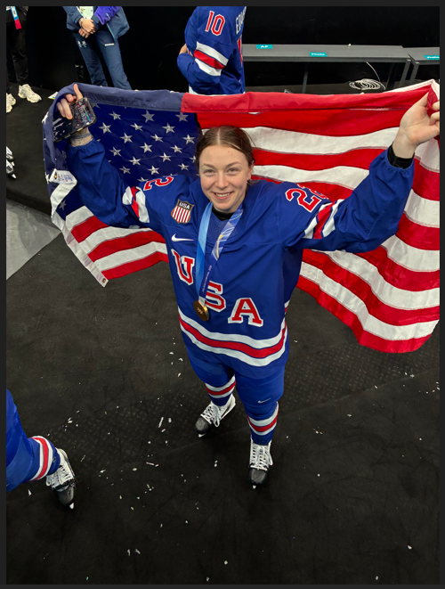 Tessa with flag