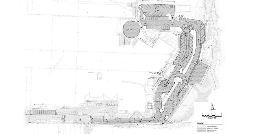 Blueprint of the updated parking lot