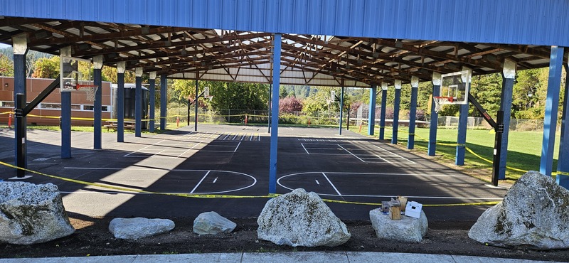 Completed image of covered playground