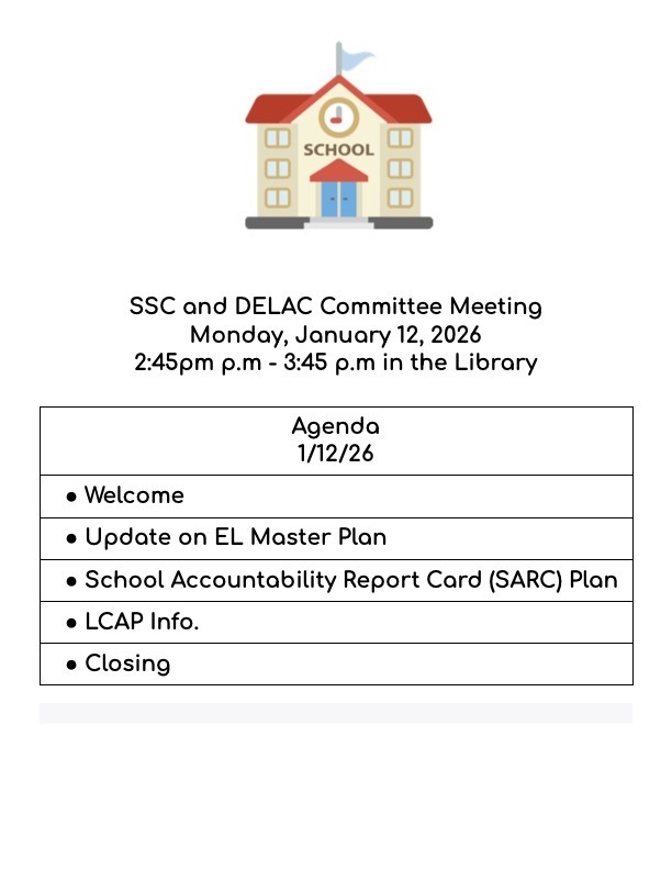 Jan. SSC/DELAC Mtg.
