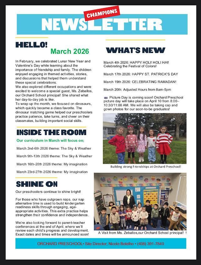 March Champions Newsletter