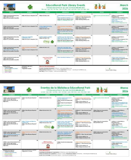 Educational Park Library Events.