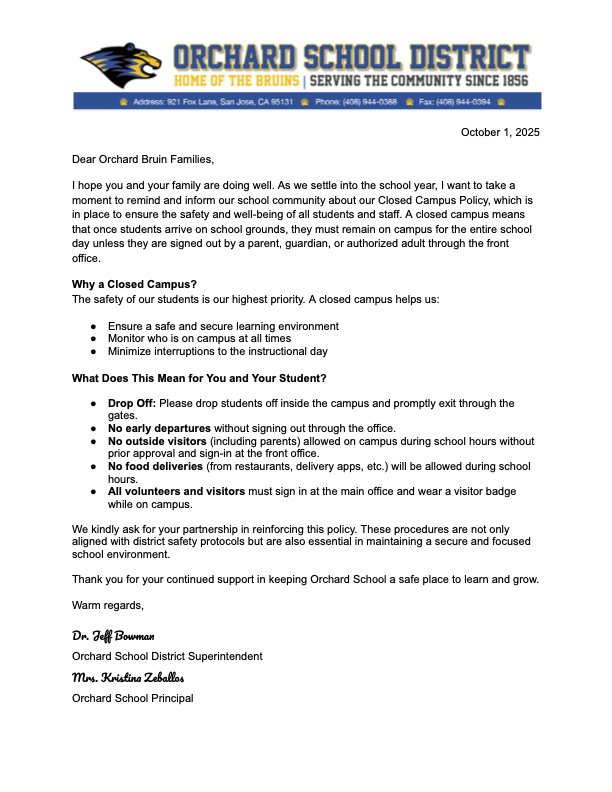 Closed Campus Information