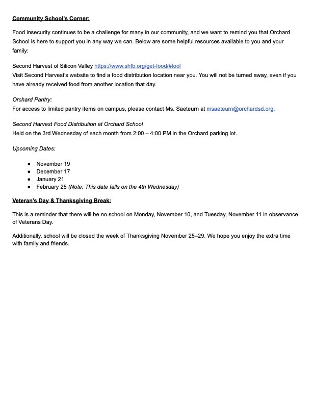 November Parent Newsletter