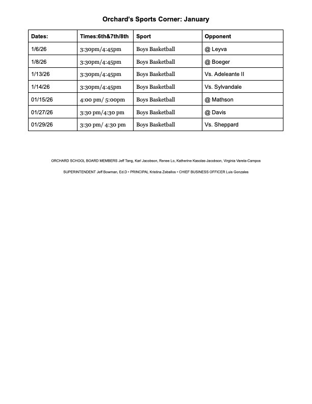 January Parent Newsletter