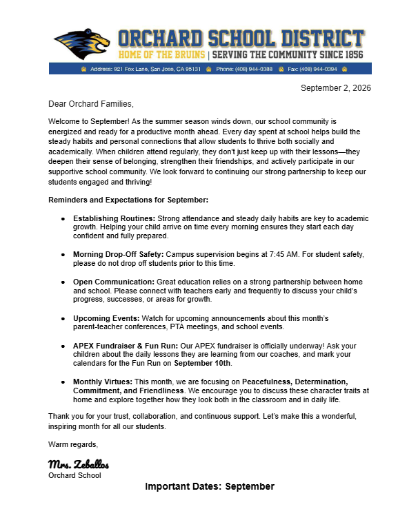 September Newsletter