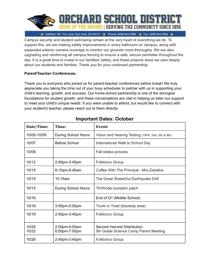 26-27_Parent Newsletter-October