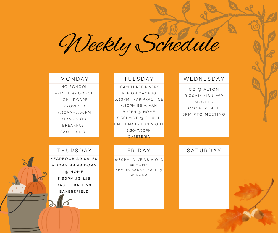 Week at a Glance September 16-20