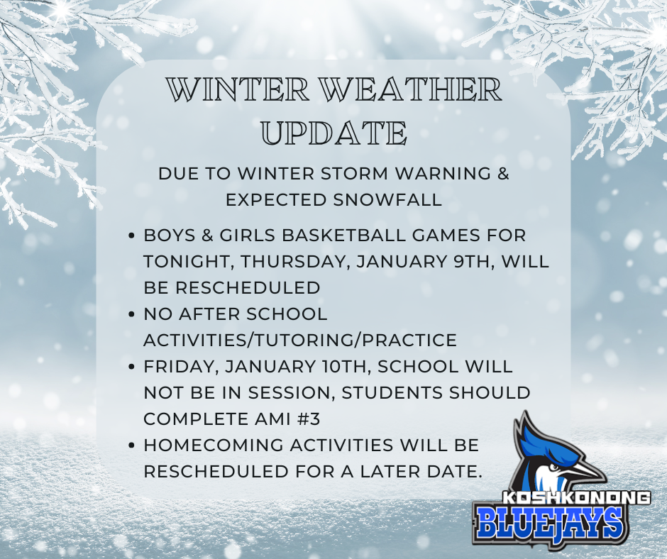Winter Weather Update